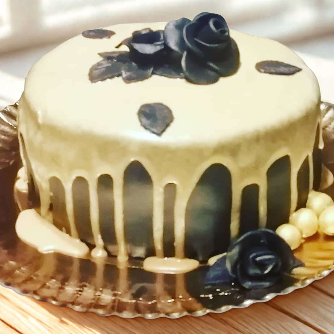 Torta Chocolate con Rosas Decorativas